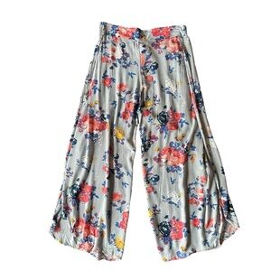 NWT Mudd Wide Leg Crinkle Wrap Beach Pants Side Slit/Open L